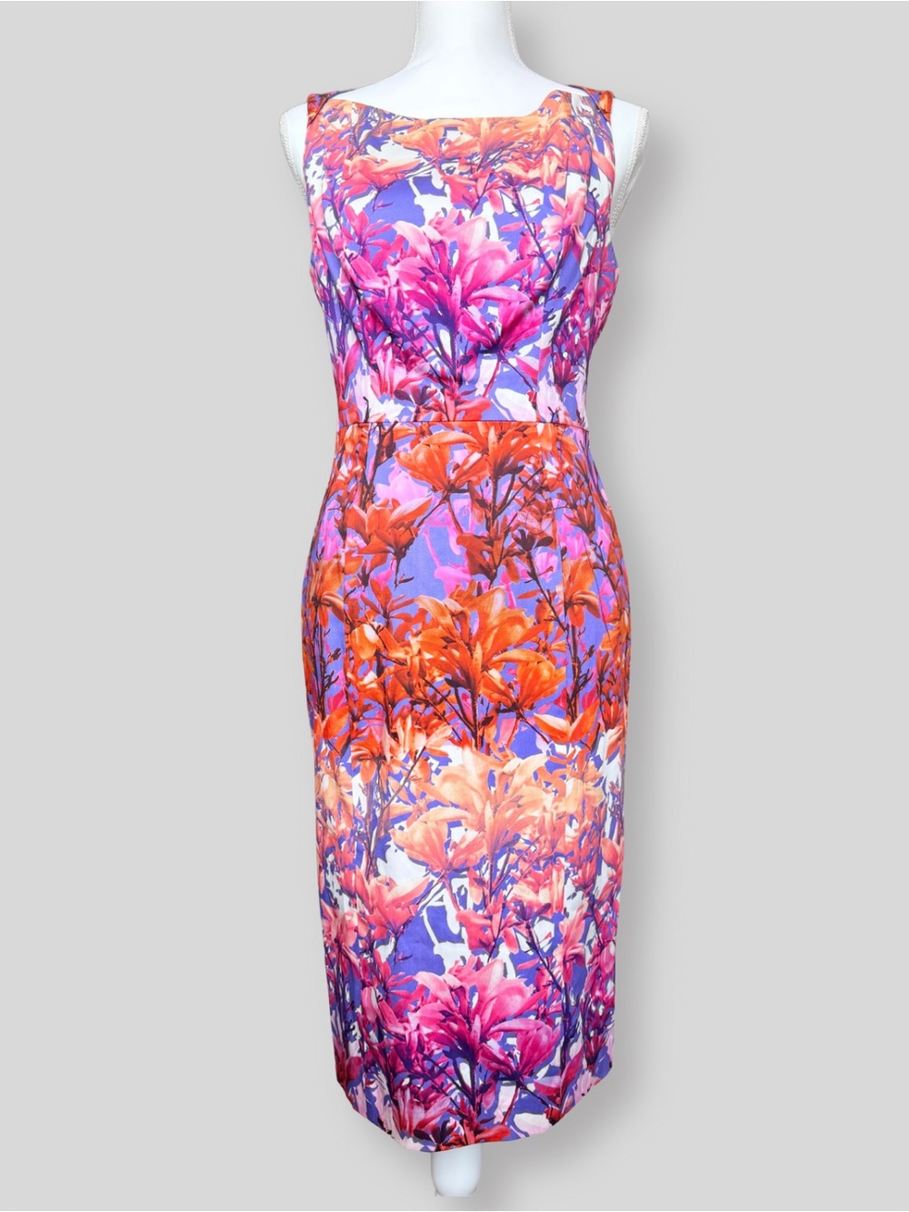NWT Black Halo Shanna Floral Dress Pink Orange size 6